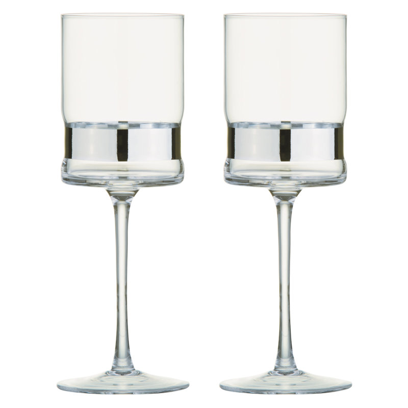 11,75 oz. Soho Ensemble de verres à vin tout usage en verre Glass, Argent argent
