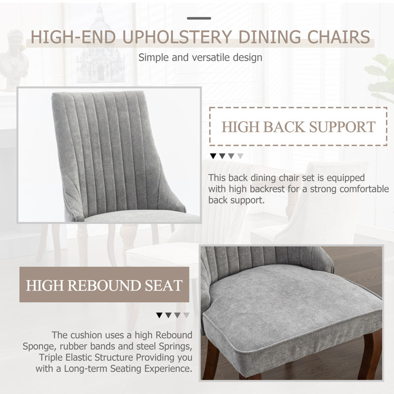 Farmhouse Rectangular Dining Set with Rayon Cloth Flocking Fabric Dining Chairs Set, 7, Gray