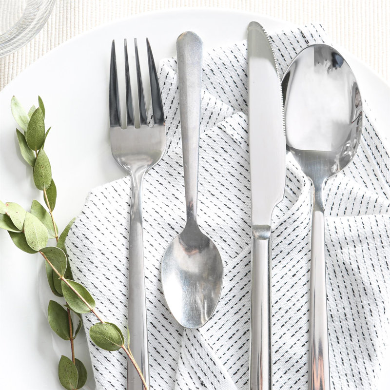 Argon Tableware - Tondo 18/0 Stainless Steel Dinner Knives - Silver