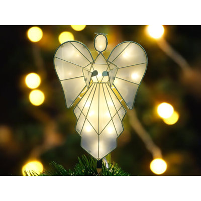 14” Plug-In Faux Calpiz Angel Tree Topper