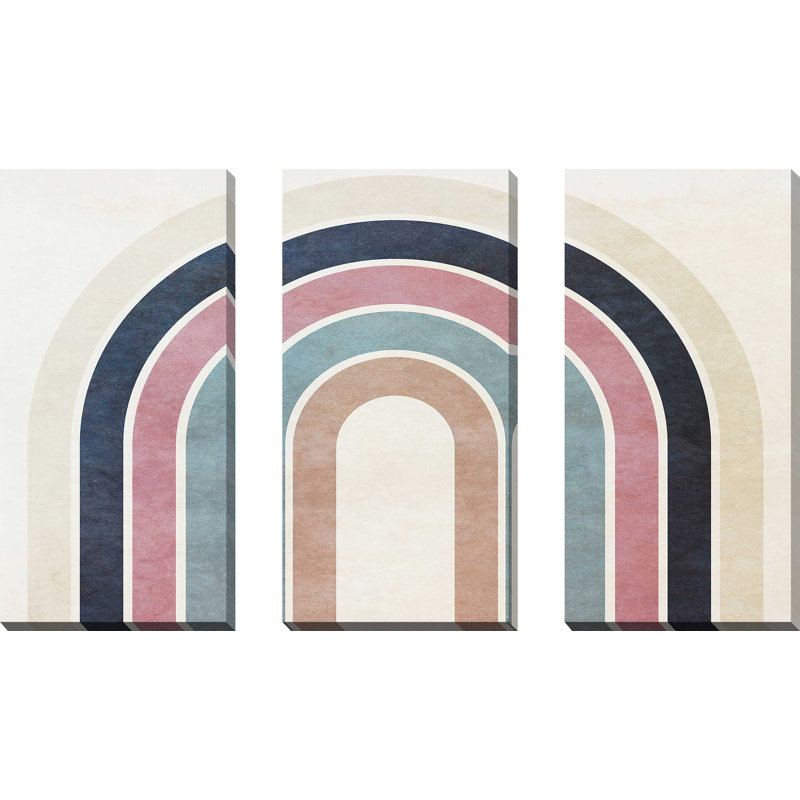 «Over The Rainbow», reproduction sur toile 3 pièces, L 36 po x H 24 po