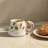Handmade Stoneware Mug In Rolled Speckled Finish