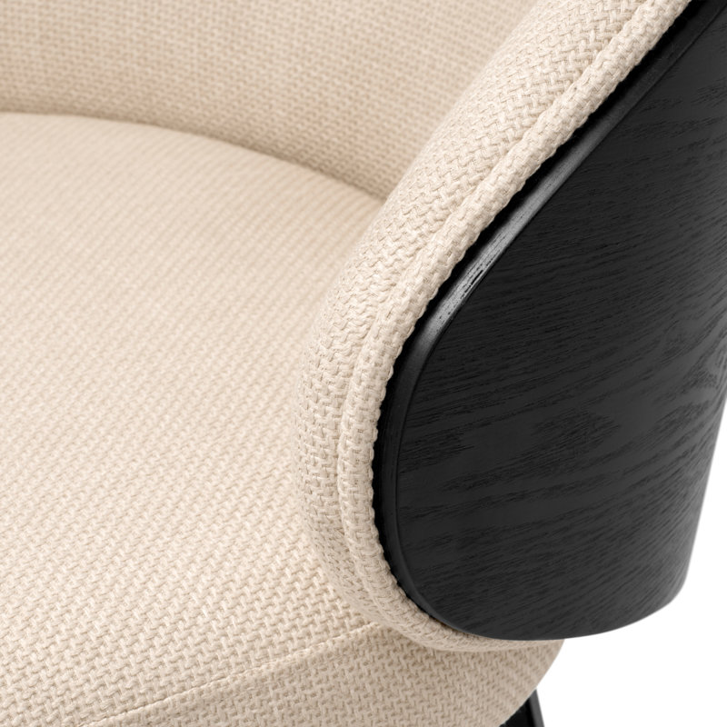 Swivel Upholstered Stool with Metal Frame, Scalea Sand, Bar Stool (30.71" Seat Height)