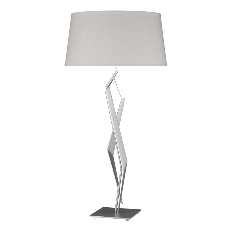 Facet 33.7" Standard Table Lamp, Flax, Vintage Platinum
