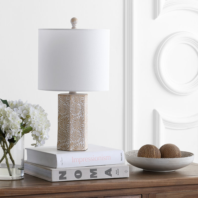 Lampe de table beige 18,5 po Ursina