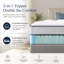 Surmatelas en mousse viscoélastique double couche 4 "avec viscose dérivé du bambou 2" mousse viscoélastique gélifiée rafraîchissante 2 "pour soulager les maux de dos-131532502