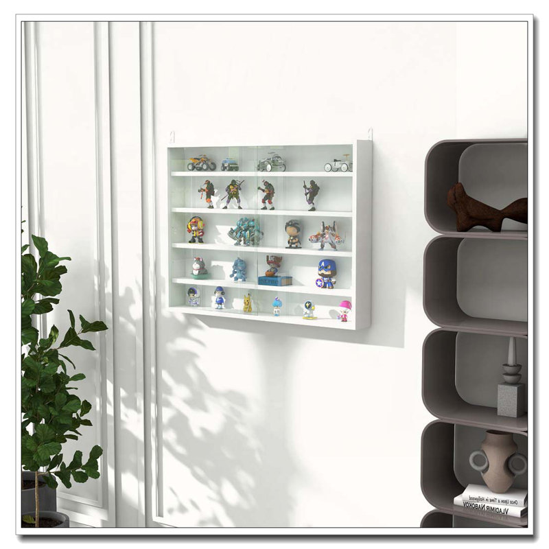 Vitrine à 5 niveaux avec 2 portes et tablettes réglables
