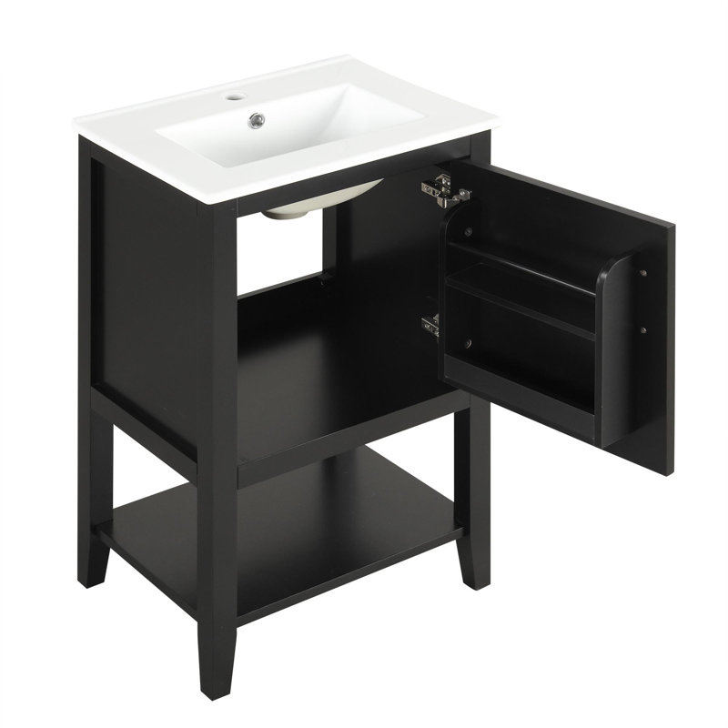 20-Inch Bathroom Vanity, Black