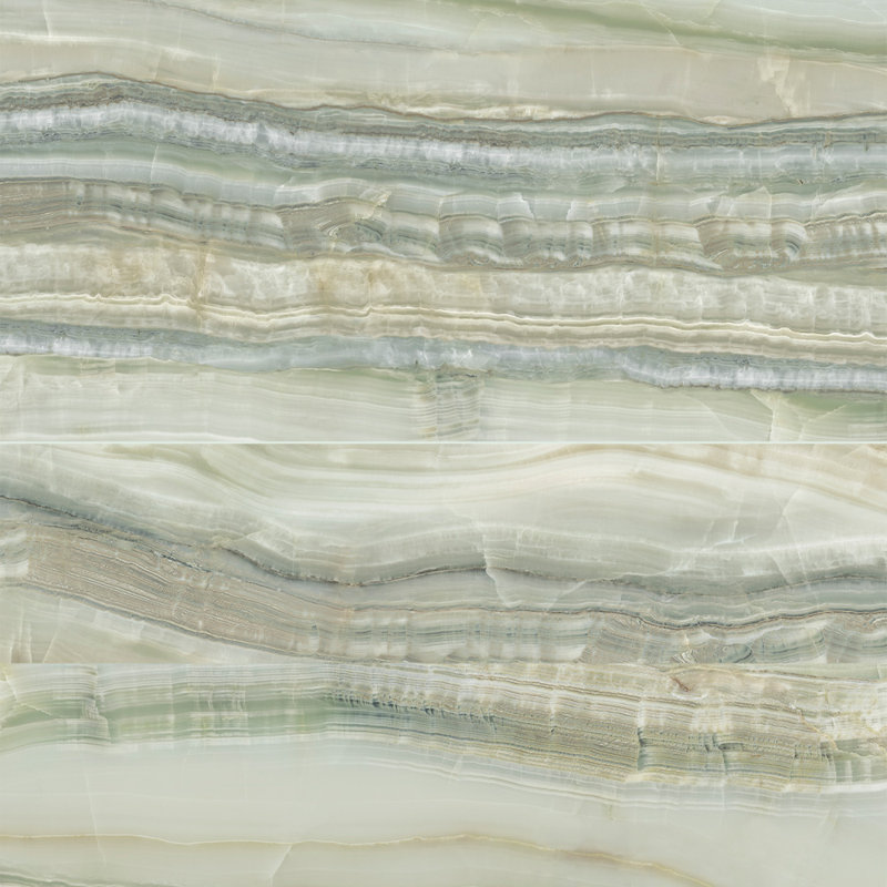 Selena Vein Cut Onyx 24X48 , Green