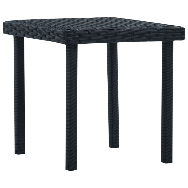 Visby Square Outdoor Side Table , 40cm cm W 40cm cm D, Black