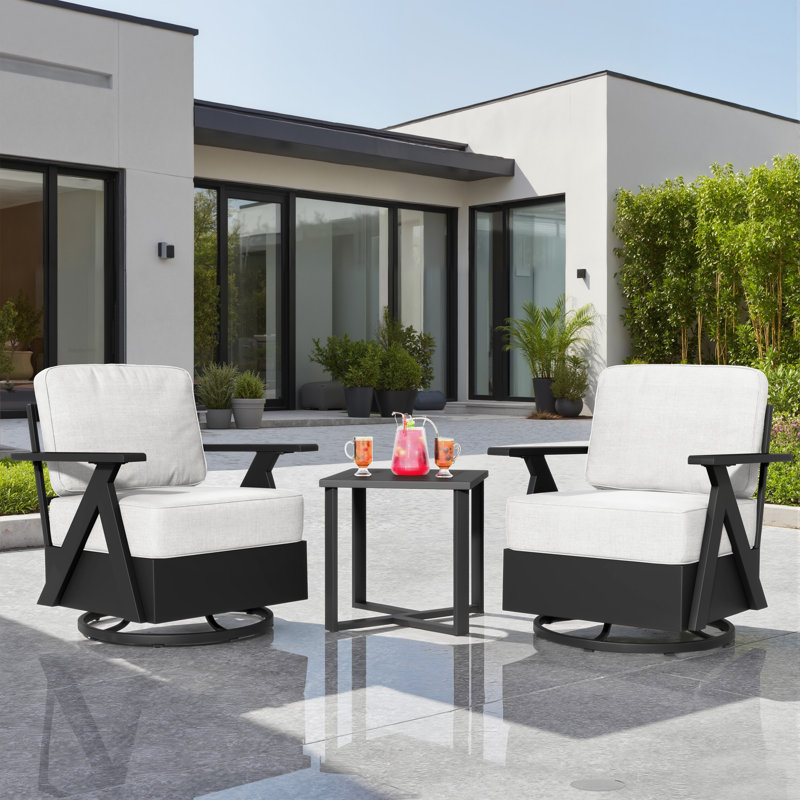 3 Piece Seating Group with Cushions, Beige