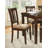 5Pc Transitional Style Dining Furniture Set Table And 4X Side Chairs Fabric Upholstered Seat Espresso Finish Wood