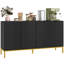 Buffet avec tablettes réglables, portes à fermeture en douceur