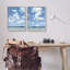 «Bright Cloudy Sky Lake Water Landscape Summer Day», ensemble de 2 impressions-62775728-62775736