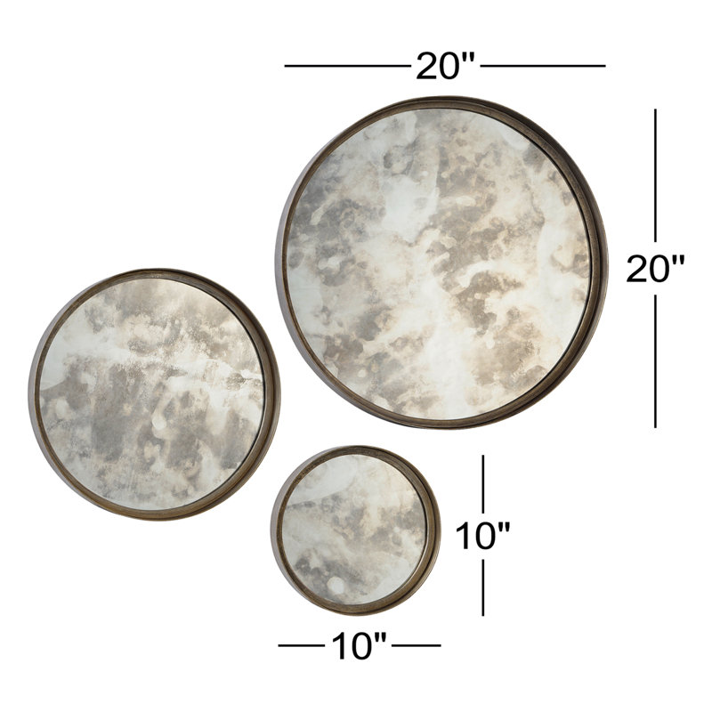 Ensemble de miroirs décoratifs 3 pièces Truby