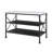 Kitchen Island With 2-Tier Metal Shelf