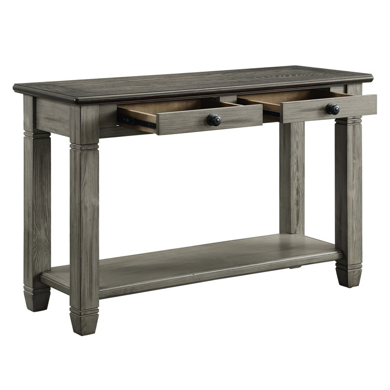 Table moderne avec café et gris antique, couleurs variées, tablette inférieure
