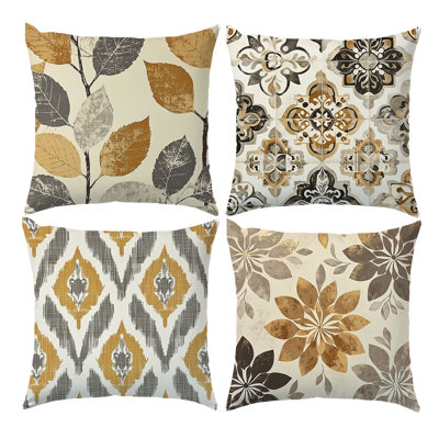 4 Pcs Bohemian Pattern Decorative Pillow Covers