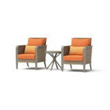 Set Of 2 Sunbrella® Outdoor Club Chairs And Side Table