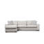Élégant canapé d'angle, beige uni, 106,3 po x 76,4 po x 33,5 po | Structure en bois de hêtre et en bois aggloméré durable | 100% polyester, tissu nettoyable à sec | Coussins en mousse 18,0 cm avec pieds en noyer | Parfait pour les salons modernes et les hôtels-871636725-871636722