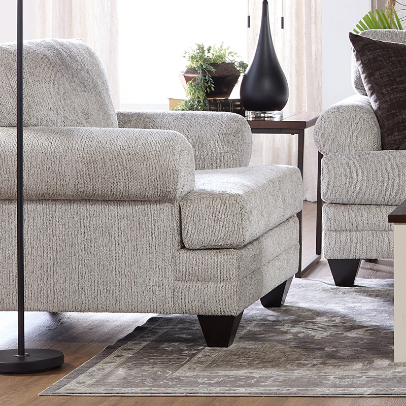 Fauteuil Westham, Mélange de polyester gris foncé
