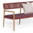 Modern Simple Outdoor Durable Teak Sofa 53.54'' Wide Rectangle Loveseat with Cushions-101837651-101267087