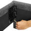 Lit plateforme tapissier gris anthracite