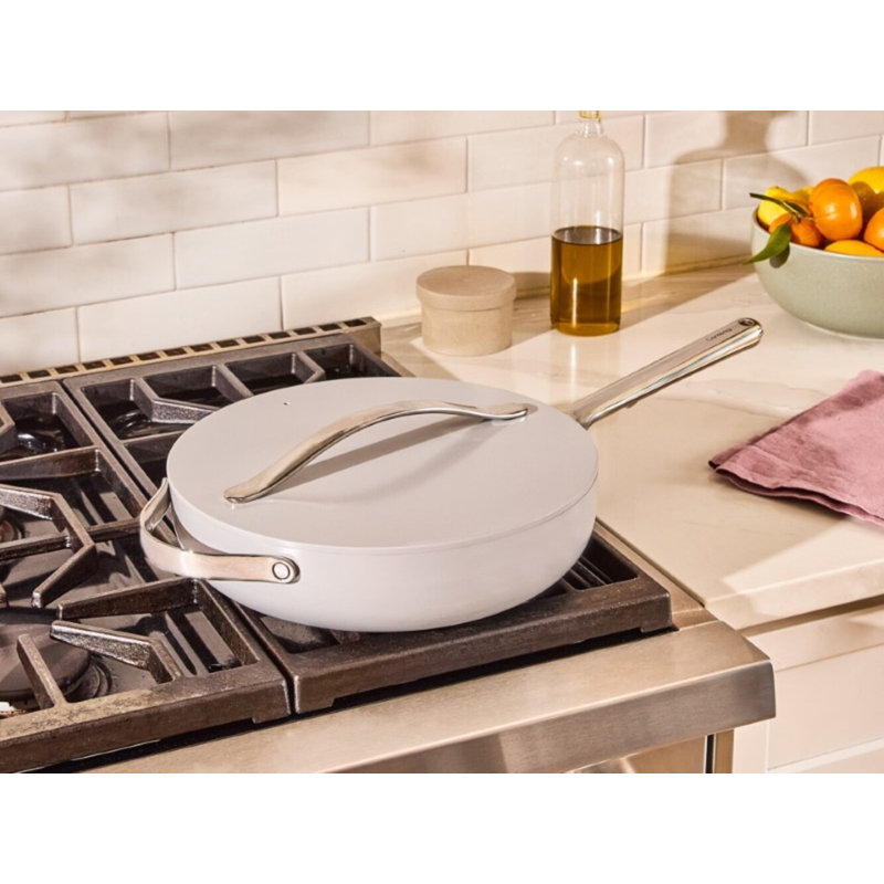 Caraway 4.5Qt Nonstick Ceramic Saute Pan W/ Lid, Gray