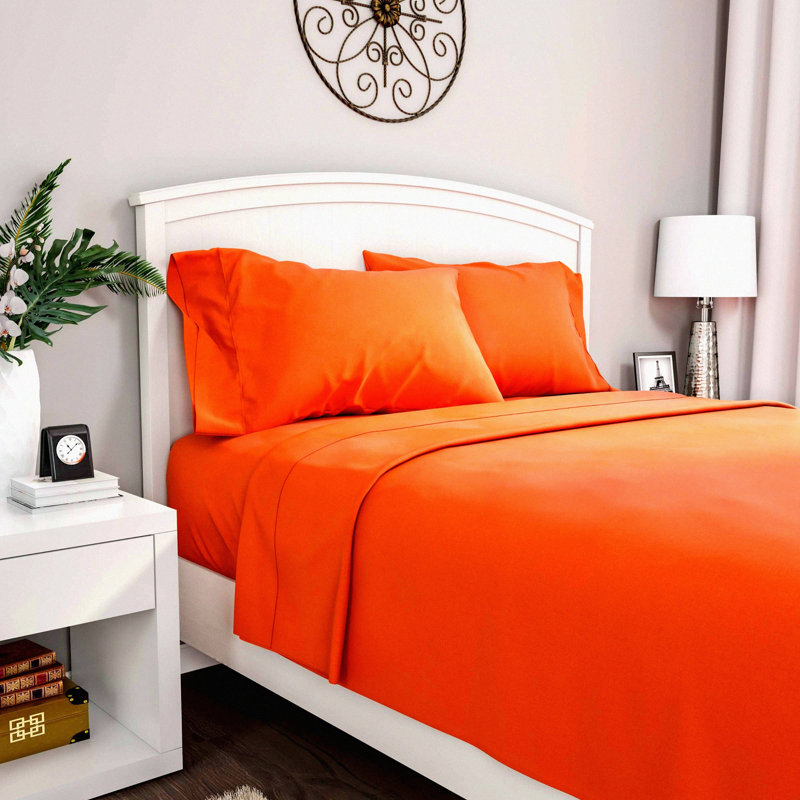 Dream 1200 Thread Count Sheet Pillowcase Set, Queen Sheet Set, Cinnamon