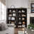 5 Tier Farmhouse Bookcase, 67.4" Tall Book Shelf with Storage, Wooden Bookshelves 5 Shelf Display Shelves-1824448021