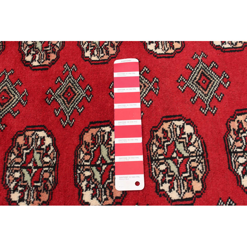 Tapis rouge 6 pi 7 po x 9 pi 9 po Finha Peshawar Bokhara