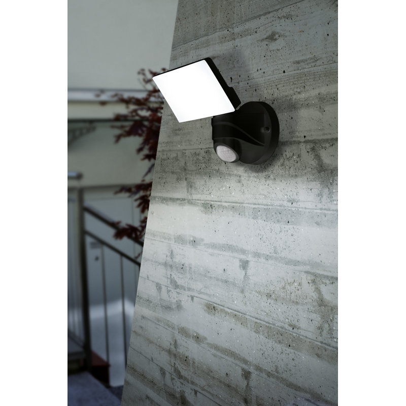 Mandalay Integrated LED Outdoor Armed Sconce, Black