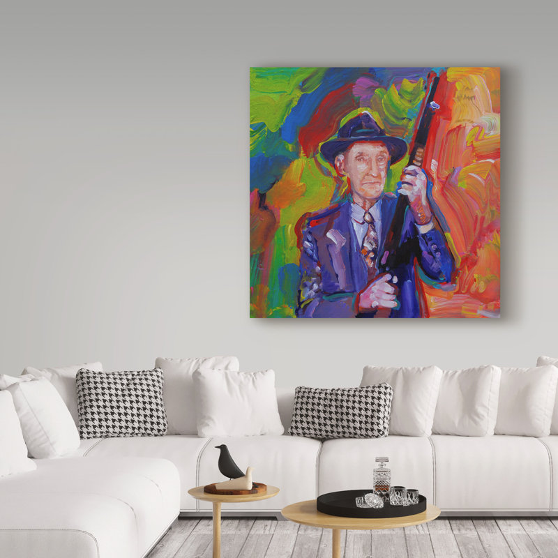 « william burroughs », reproduction sur toile tendue, H 24 po x l 24 po x P 2 po