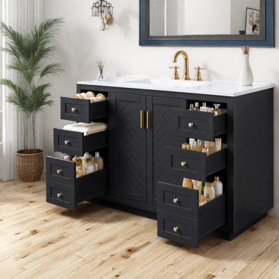 Spacious MDF Vanities(Must include both Vanity Cabinet  and Sink), Farmhouse Bath
