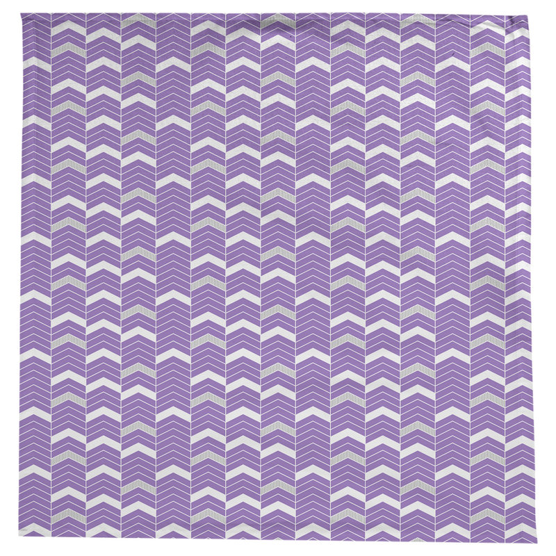 Nappe à chevrons à traits Stephenie, Mauve / Gris