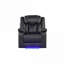  Fauteuil inclinable électrique à DEL moderne et moderne, revêtement en similicuir réglable noir classique