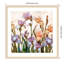 «Irises Panel II» par Alonzo Saunders, reproduction d'art encadrée sur bois-1265478188
