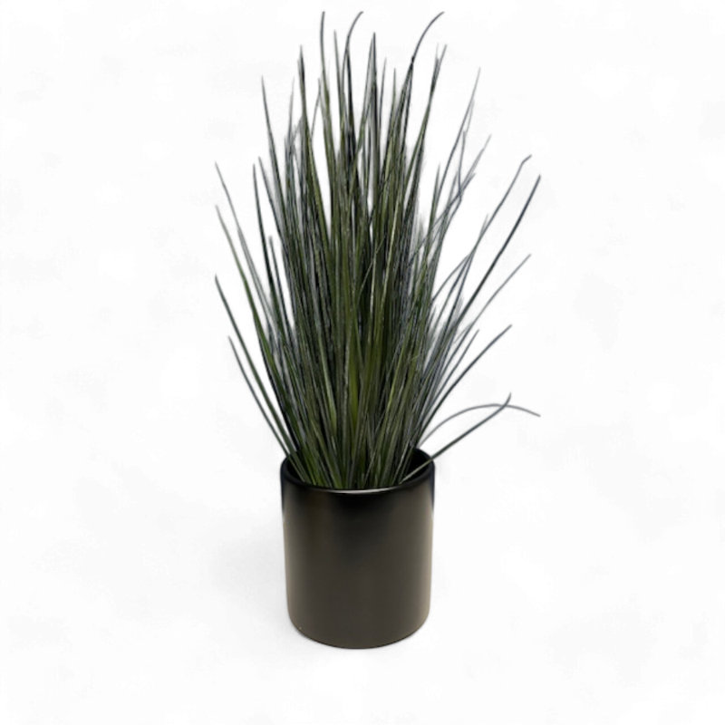 Fiberglass Pot Planter, Black, 12" H x 12" W x 12" D