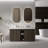 60"  Double Bathroom Vanity with Solid Surface Top, Smoked Oak Brown -1017213024-1012996990-1013000814