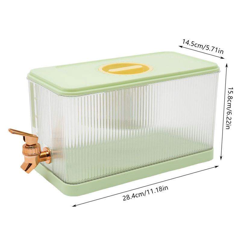 Demerius 152,18 oz Distributeur d'eau pour boissons avec couvercle, Vert