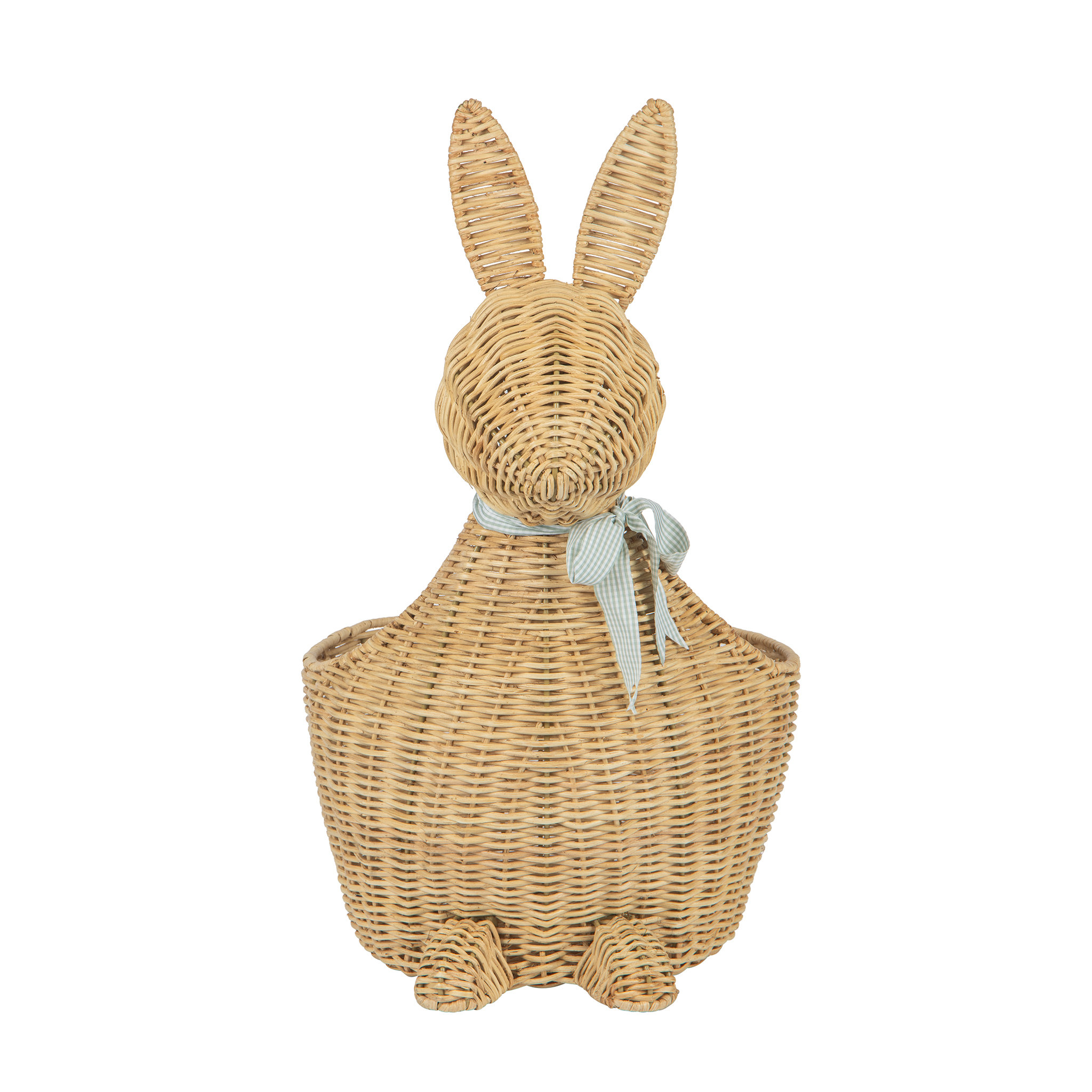 One Allium Way® Wicker Bunny Basket, Natural | Wayfair