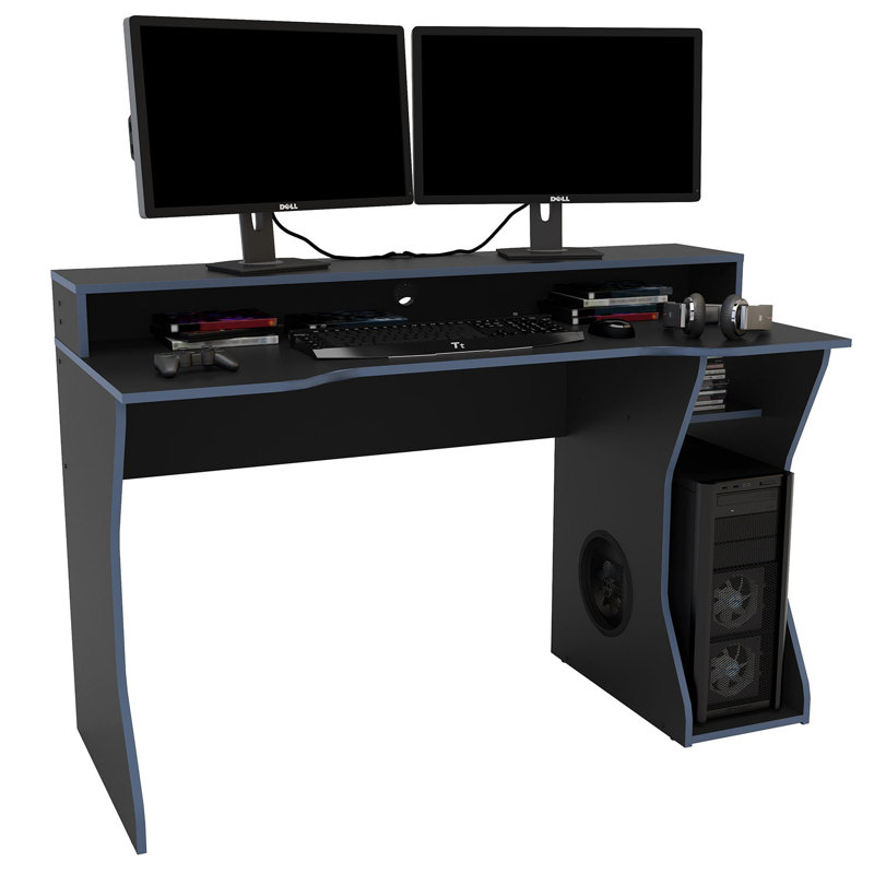 Casey-Leigh Computer Desk, 92 cm H x 130 cm W x 59.3 cm D, Blue