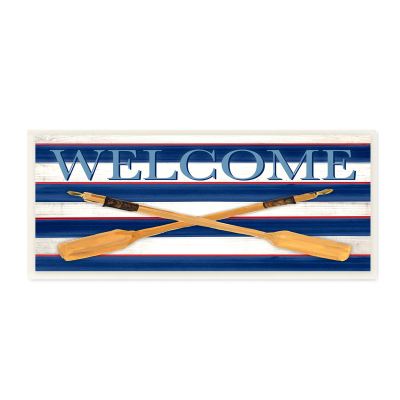 Symbole Welcome Oars, Plaque murale, H 24 po x l 24 po x P 1,5 po