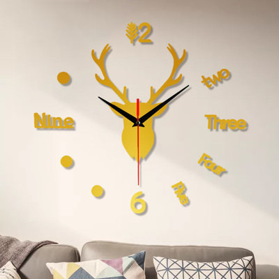 Deer Large Wall Clock
