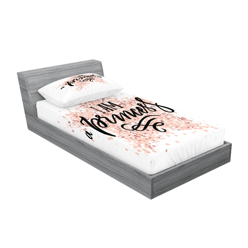 Ensemble de draps et taies décoratives Ambesonne, Ensemble de draps pour lit simple avec deux taies 