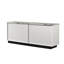 Console blanche de 63 po avec plateau en faux marbre Matilda