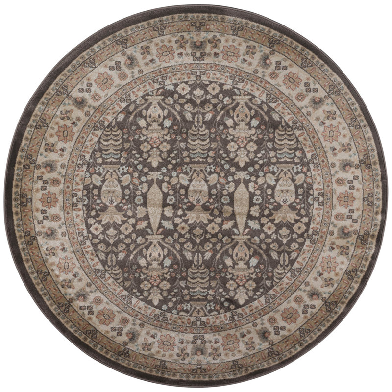 Oriental Indoor Rug, Round 5'3"