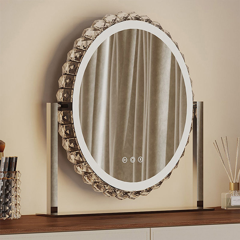 Makeup Vanity with Light mirror,2 drawers