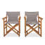 Chaise de réalisateur pliante en bois massif (ensemble de 2)-1157687108