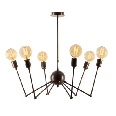 Luminaire suspendu unique à 6 lumières Kiah